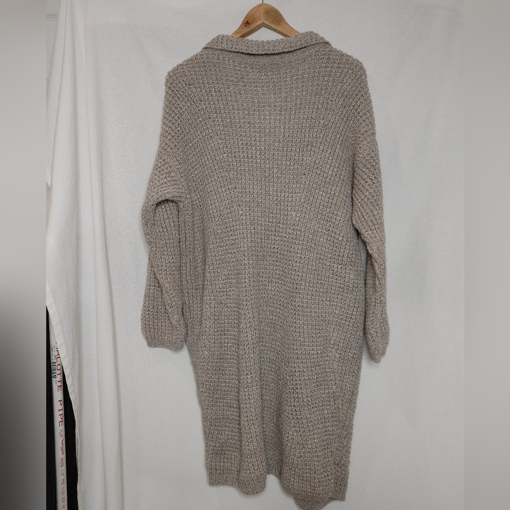 Pendleton EMERY CARDIGAN Coatigan Longline Tan Mix Beige Neutral wool alpaca L - Picture 3 of 10